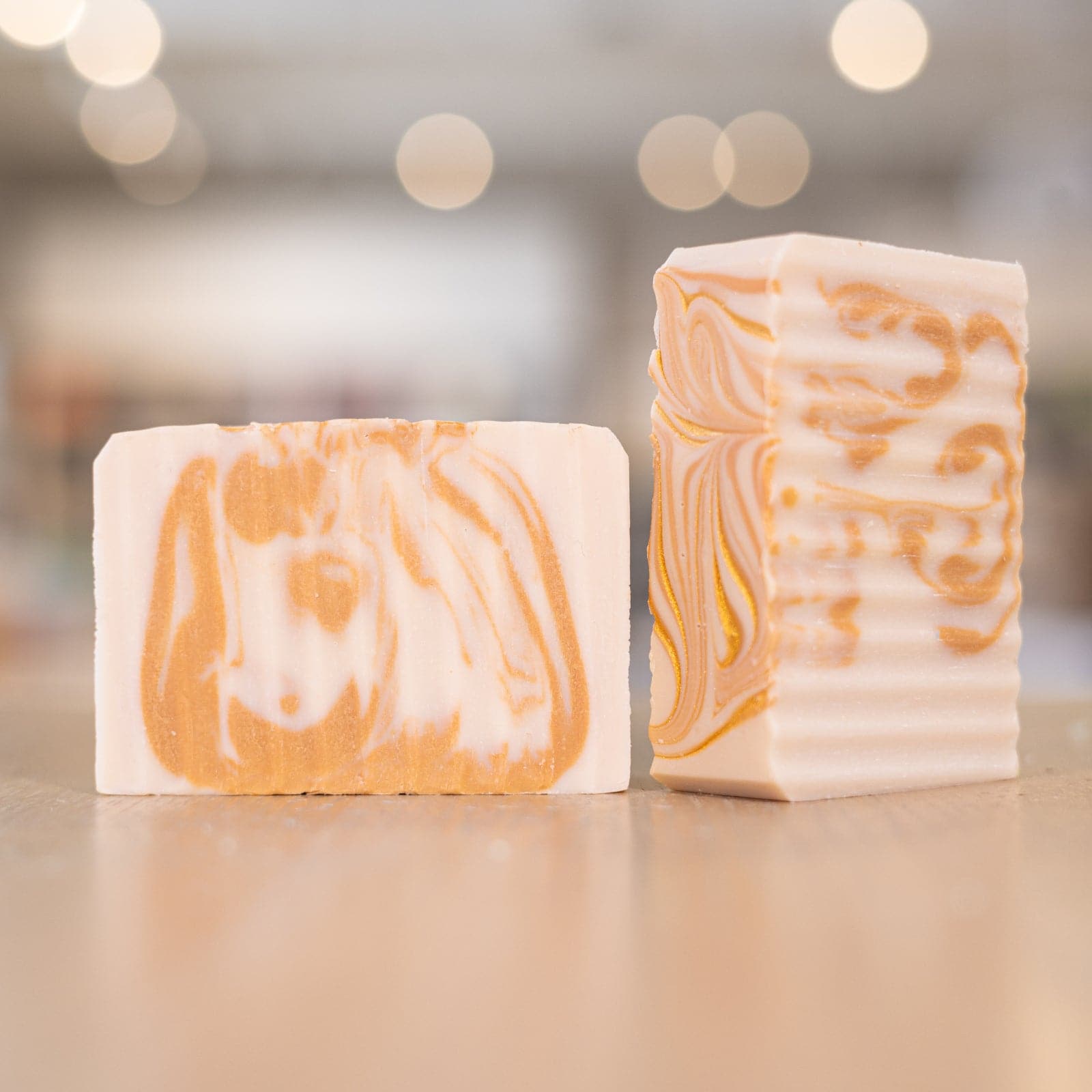 Two bars of Oatmeal Honey Shea Butter Soap