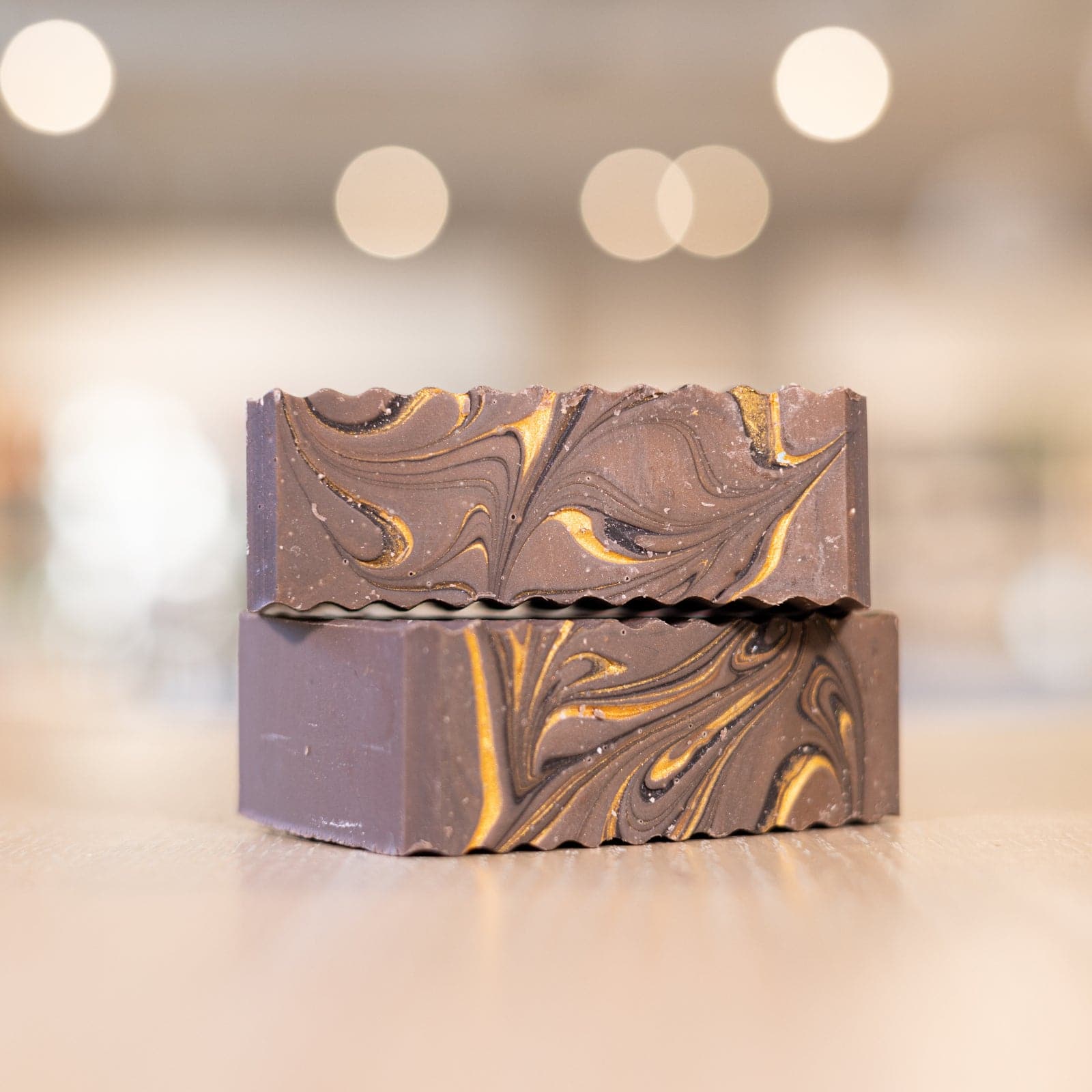 Stacked bars of Patchouli Sandalwood Soap