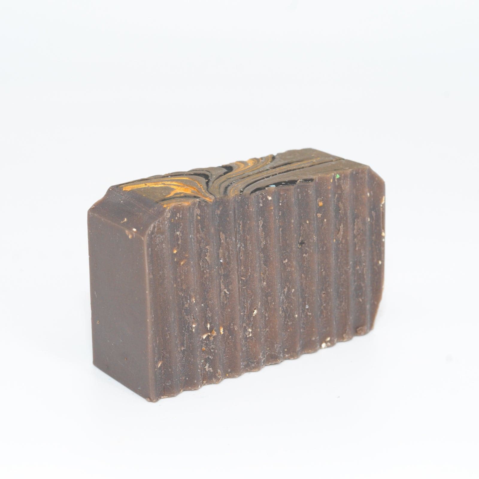 Bar of Patchouli Sandalwood Soap on side