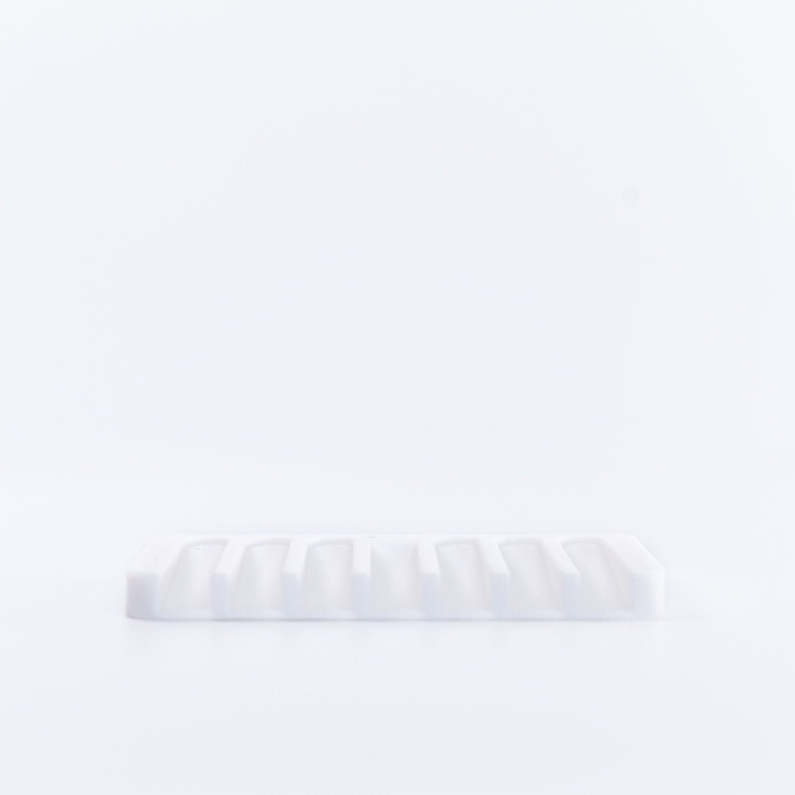 White Silicone Soap Dish laying flat